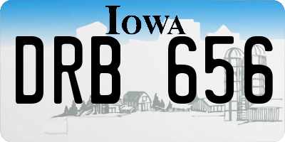 IA license plate DRB656