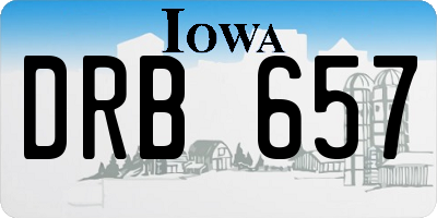 IA license plate DRB657