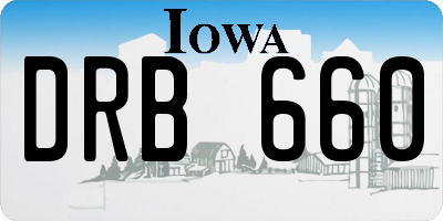 IA license plate DRB660