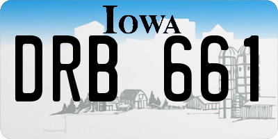 IA license plate DRB661