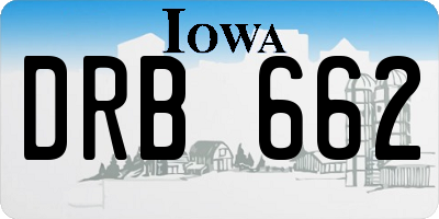 IA license plate DRB662