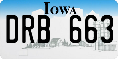 IA license plate DRB663