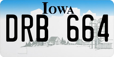 IA license plate DRB664