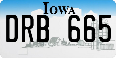 IA license plate DRB665