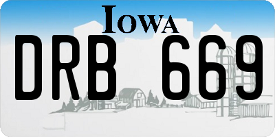 IA license plate DRB669