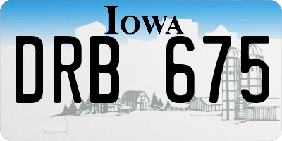 IA license plate DRB675