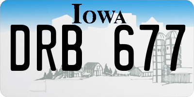 IA license plate DRB677