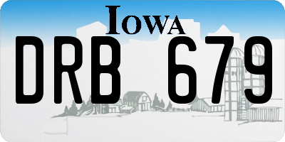 IA license plate DRB679