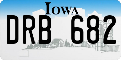 IA license plate DRB682