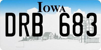 IA license plate DRB683
