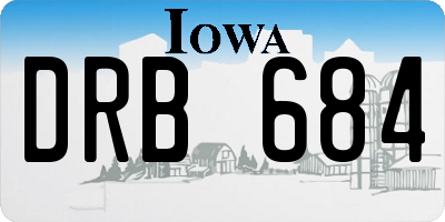 IA license plate DRB684