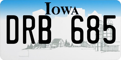 IA license plate DRB685