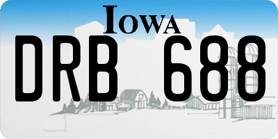 IA license plate DRB688