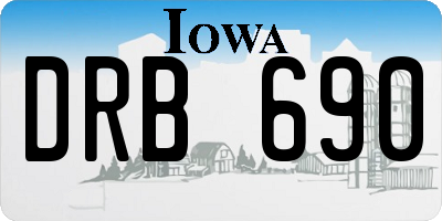 IA license plate DRB690