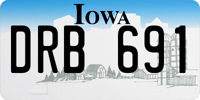 IA license plate DRB691