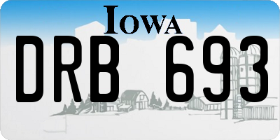 IA license plate DRB693