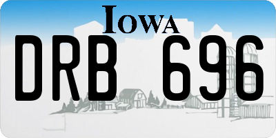 IA license plate DRB696