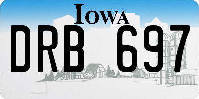 IA license plate DRB697