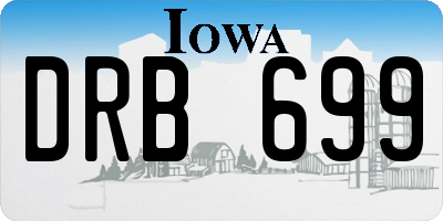 IA license plate DRB699