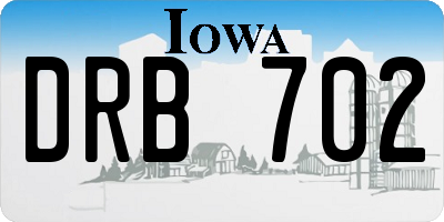IA license plate DRB702