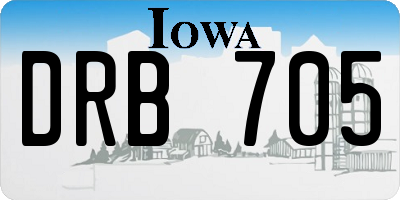 IA license plate DRB705