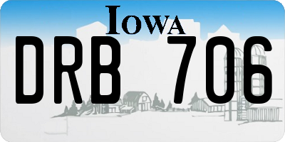 IA license plate DRB706