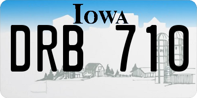 IA license plate DRB710