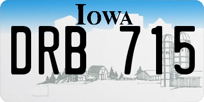 IA license plate DRB715