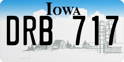 IA license plate DRB717
