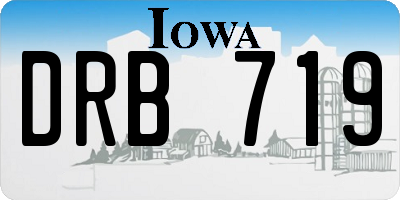 IA license plate DRB719