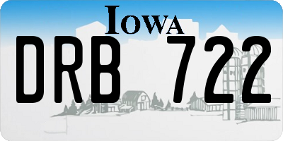 IA license plate DRB722