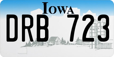 IA license plate DRB723