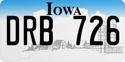 IA license plate DRB726