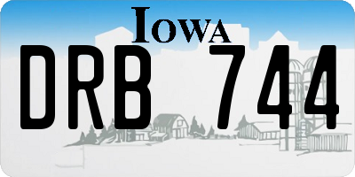 IA license plate DRB744