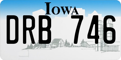 IA license plate DRB746