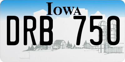 IA license plate DRB750