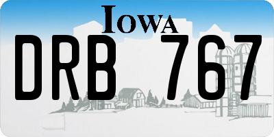 IA license plate DRB767