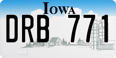 IA license plate DRB771