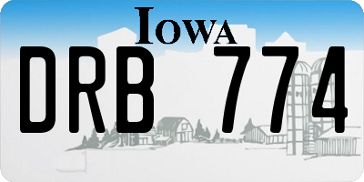 IA license plate DRB774