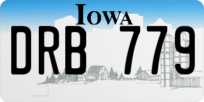 IA license plate DRB779