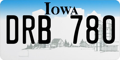 IA license plate DRB780