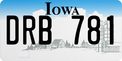 IA license plate DRB781