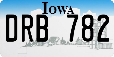 IA license plate DRB782