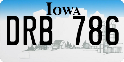 IA license plate DRB786