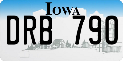 IA license plate DRB790