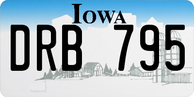 IA license plate DRB795