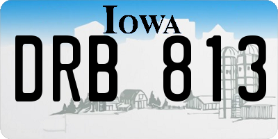 IA license plate DRB813