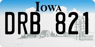 IA license plate DRB821