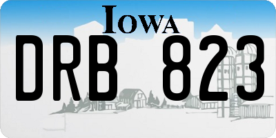 IA license plate DRB823