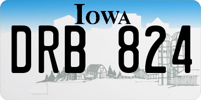 IA license plate DRB824